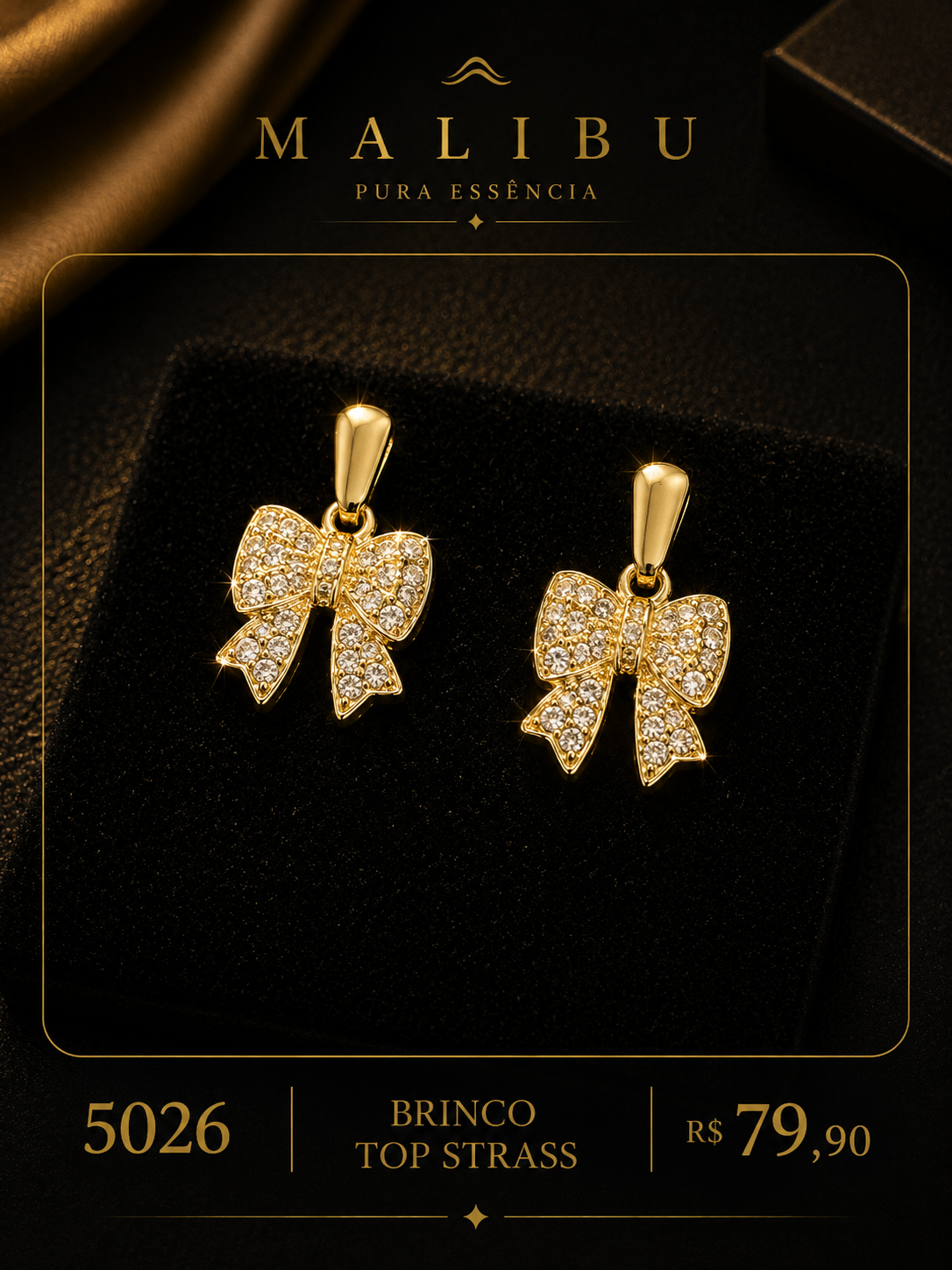 Brinco Top Strass