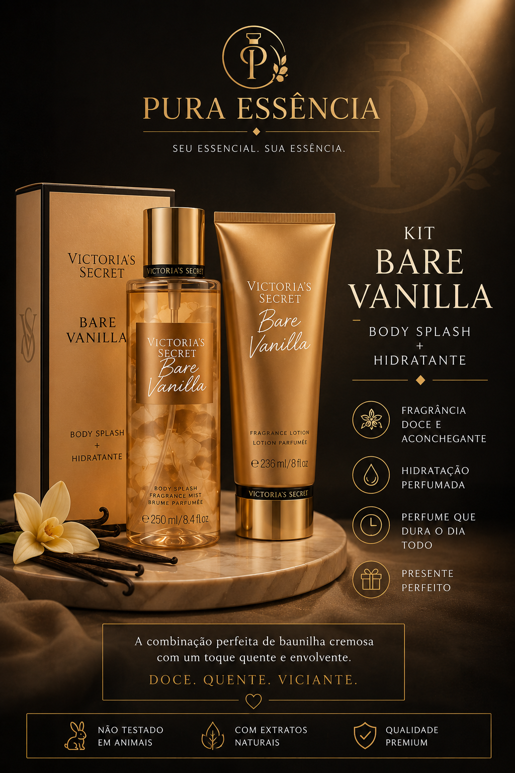Kit Victoria Secret Bare Vanilla Original