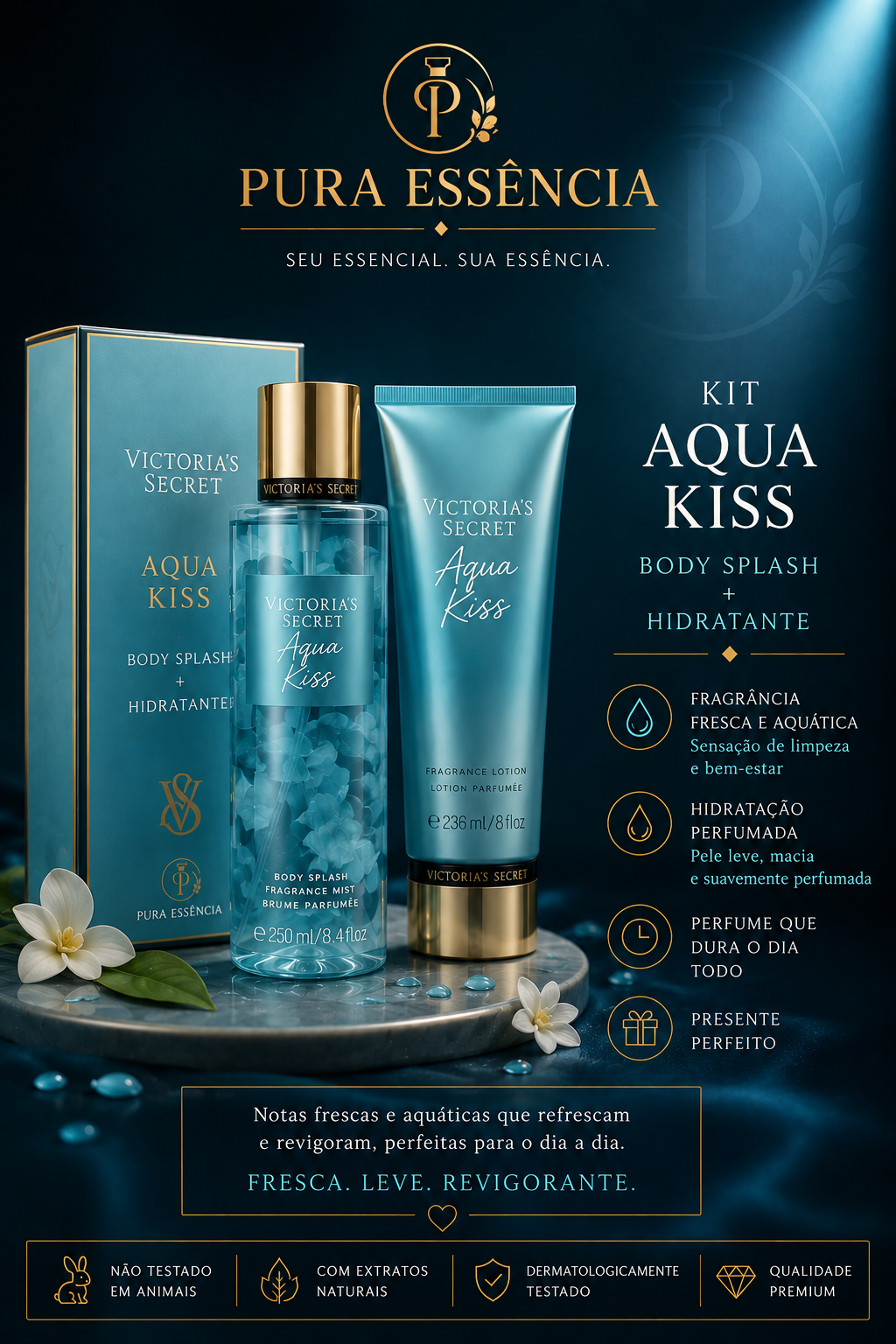 Kit Victoria Secret Aqua Kiss Original