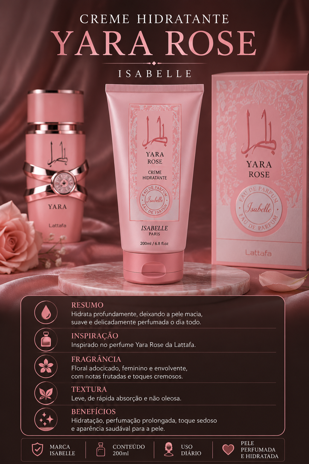 Hidratante Yara Rose Isabelle