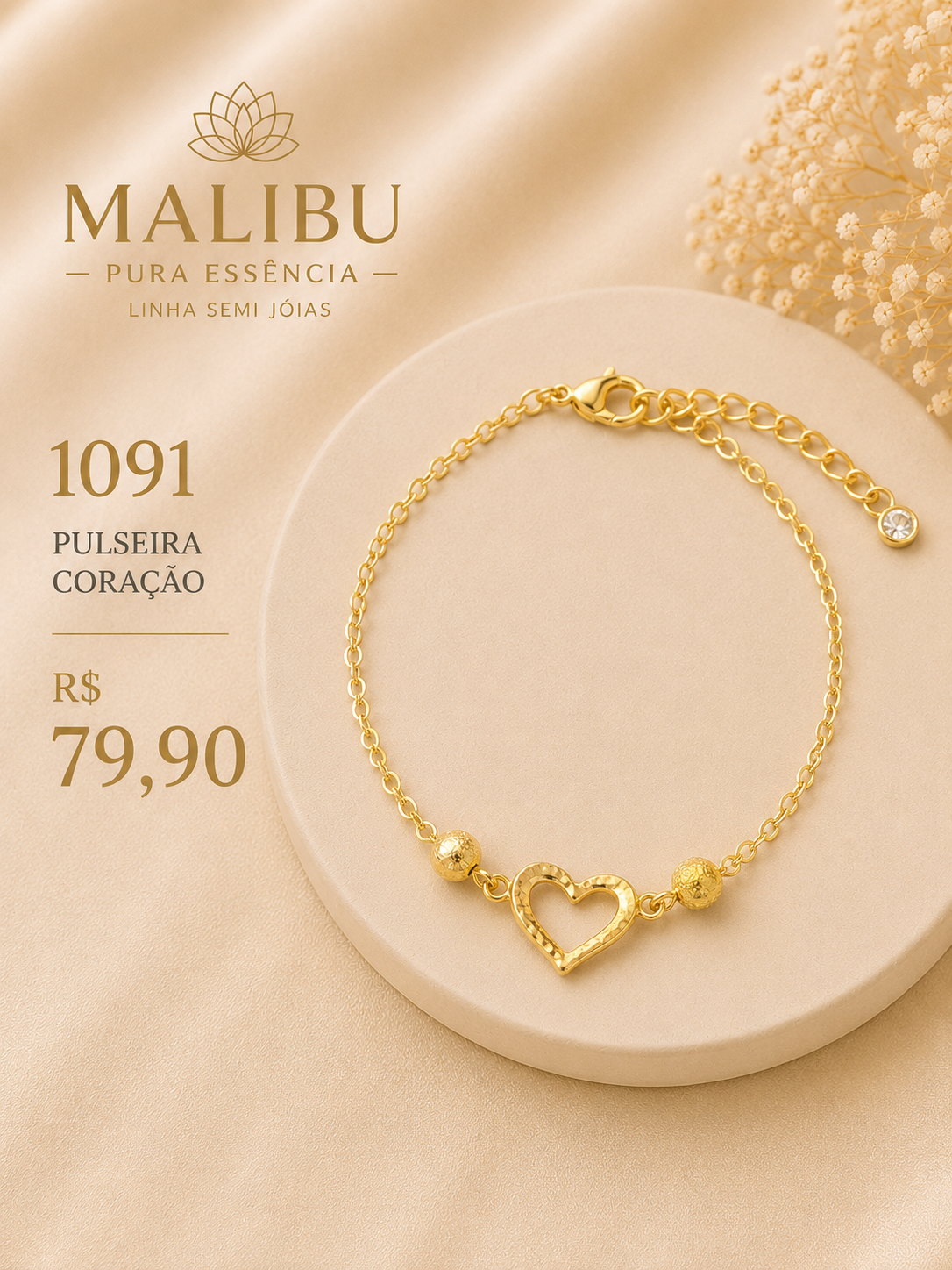 pulseira coração