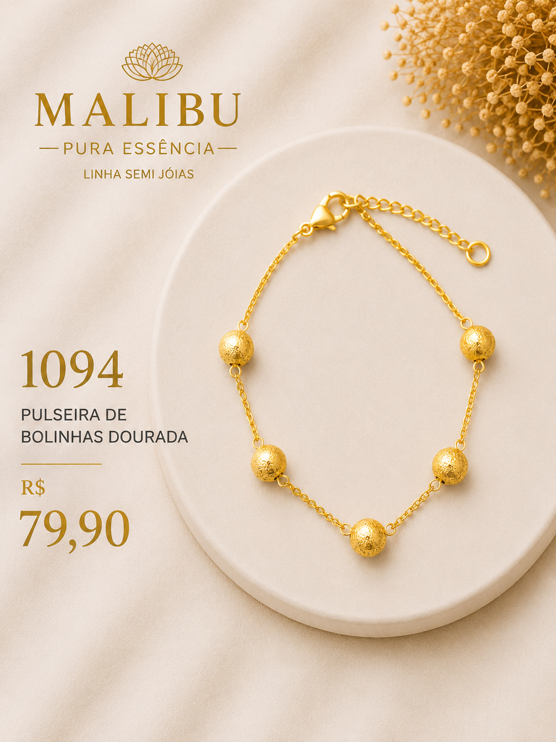 pulseira bolinha