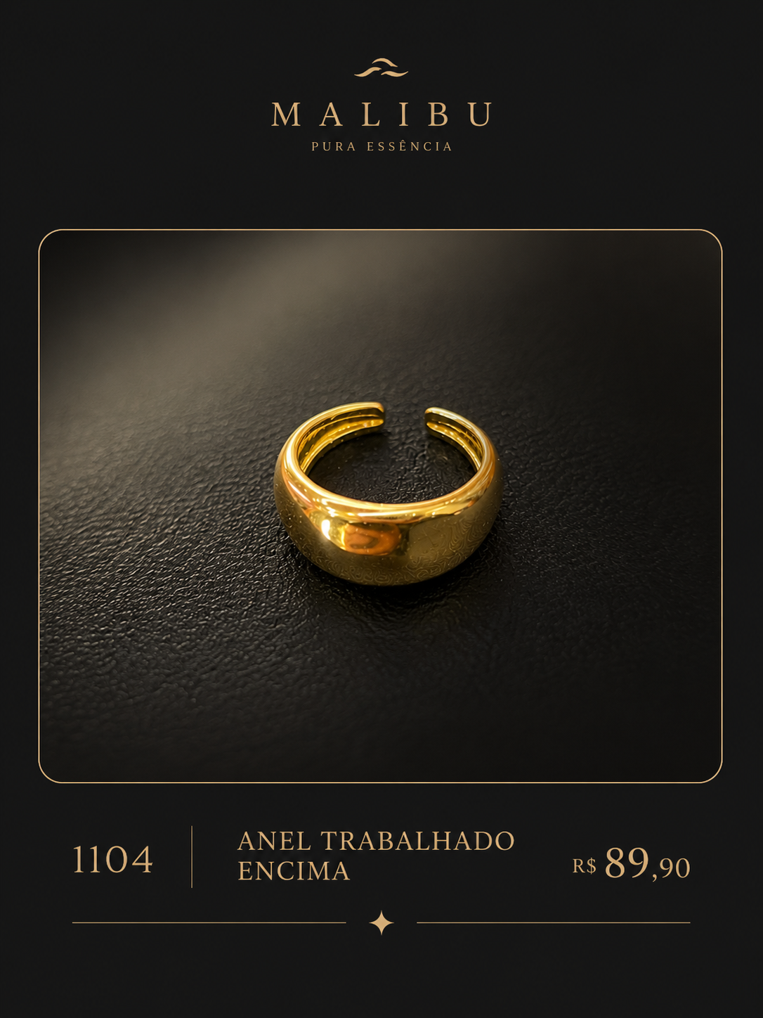 anel trabalhado encima