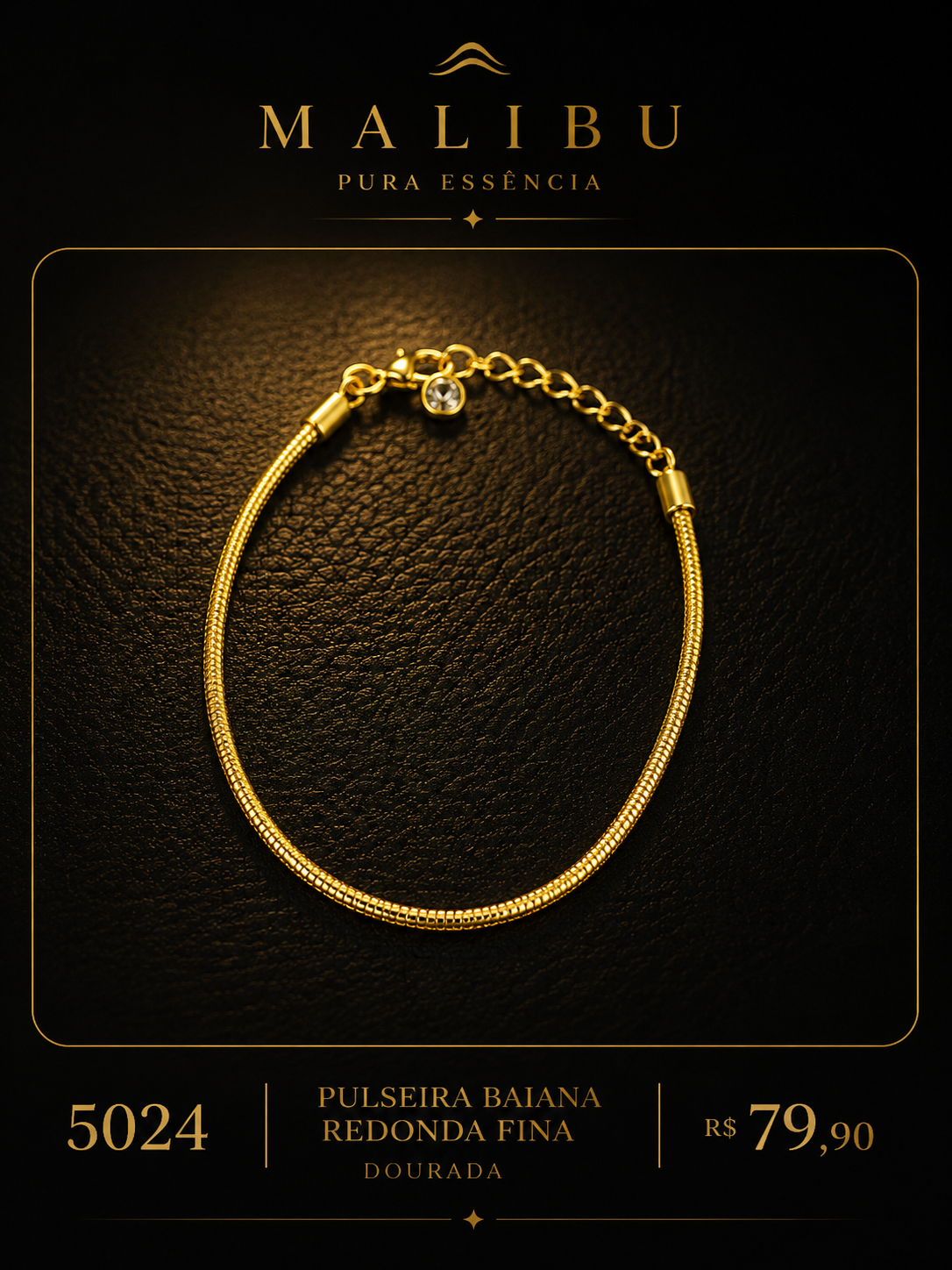 Pulseira Baina Redonda Fina
